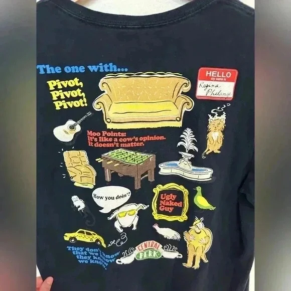 Vintage 90s Friends TV Show Graphic T- Shirt size M - Picture 4 of 6